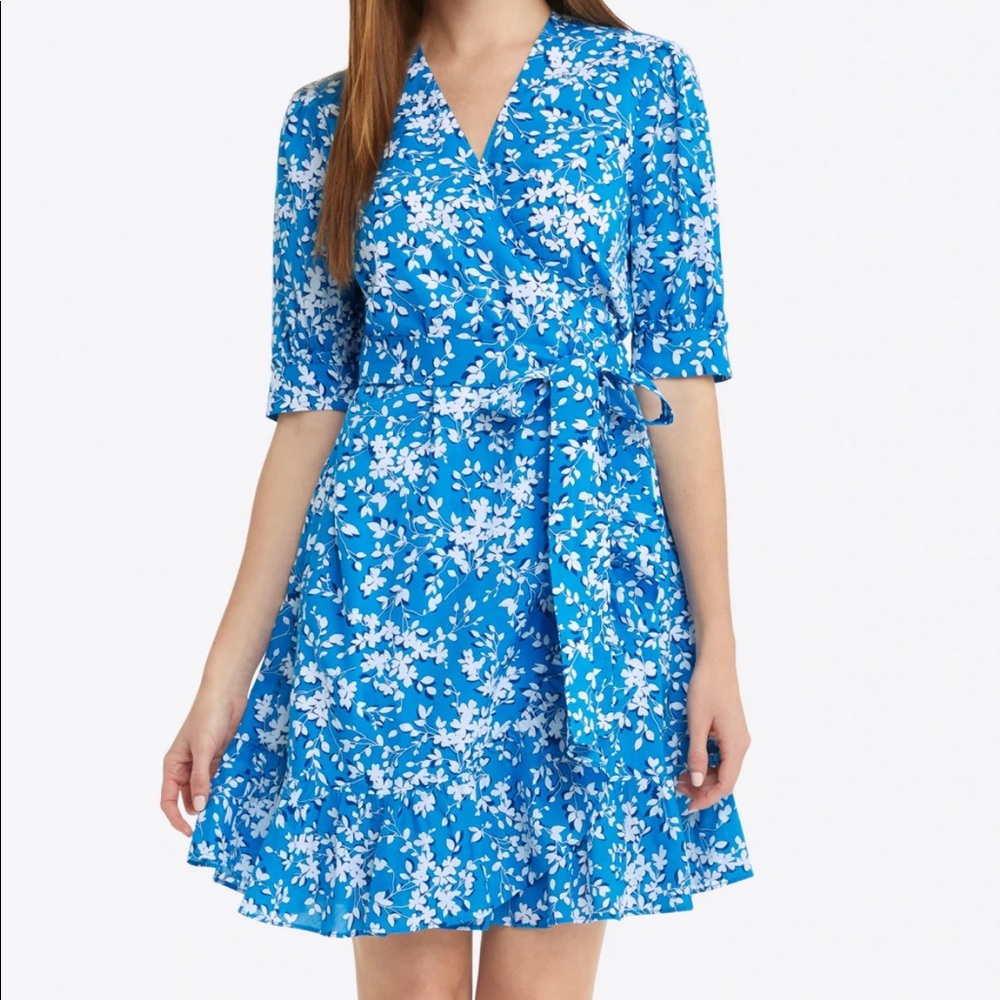 Wynonna Wrap Dress in Bluebell Shadow Floral